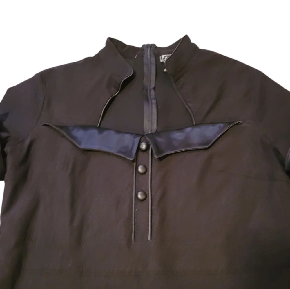 DollsKill Carpe NOCTEM Black Short Sleeve Dress Pointy Collar‎ Witch Fairy XL - Picture 11 of 11